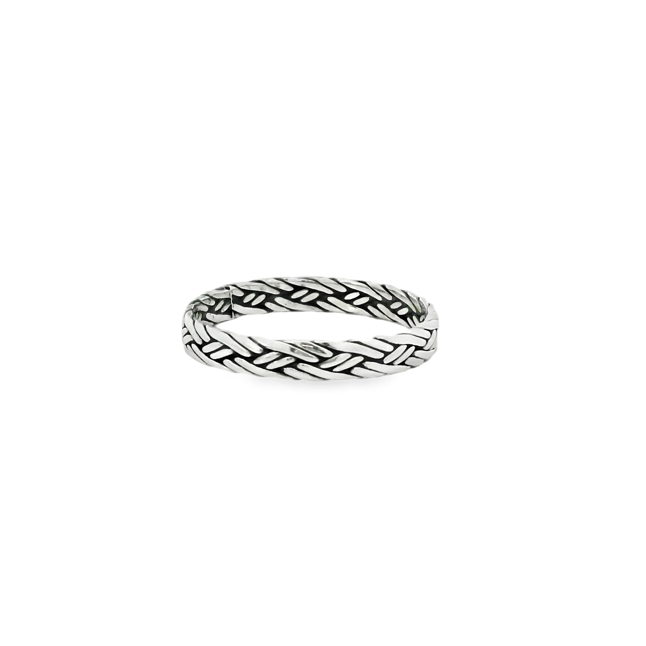 Sterling silver 925 basket weaver ring
