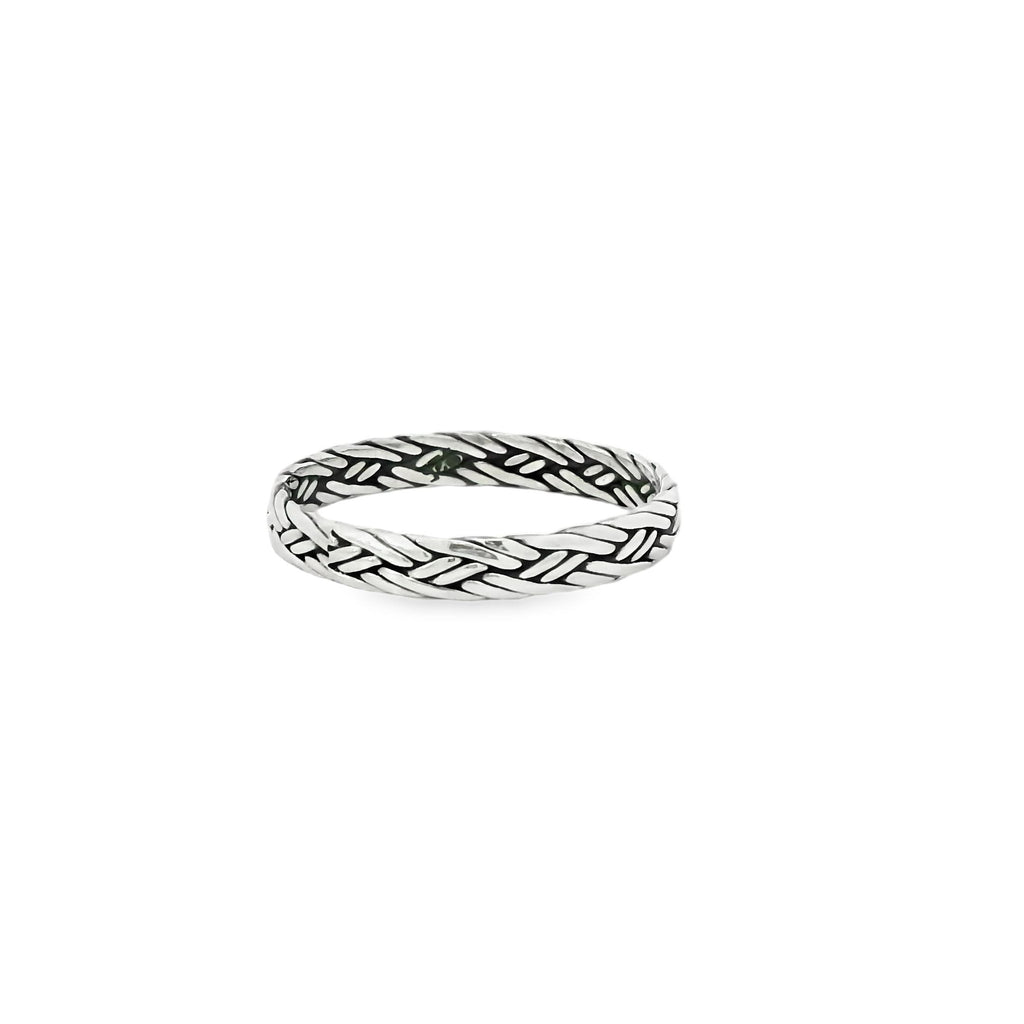 Sterling silver 925 basket weaver ring