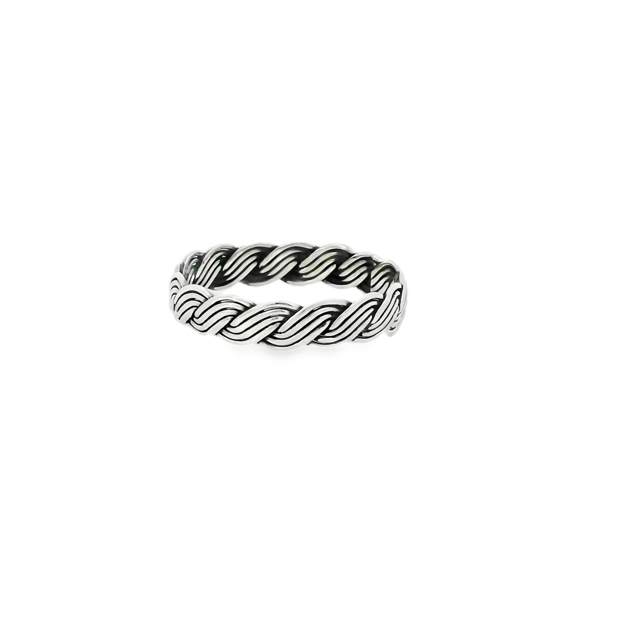 Sterling silver 925 basket weaver ring