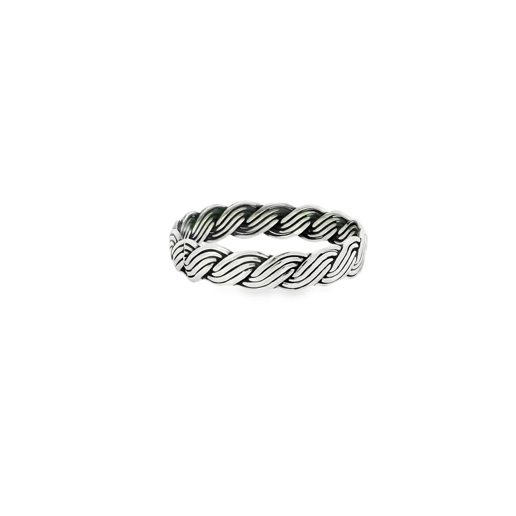 Sterling silver 925 basket weaver ring