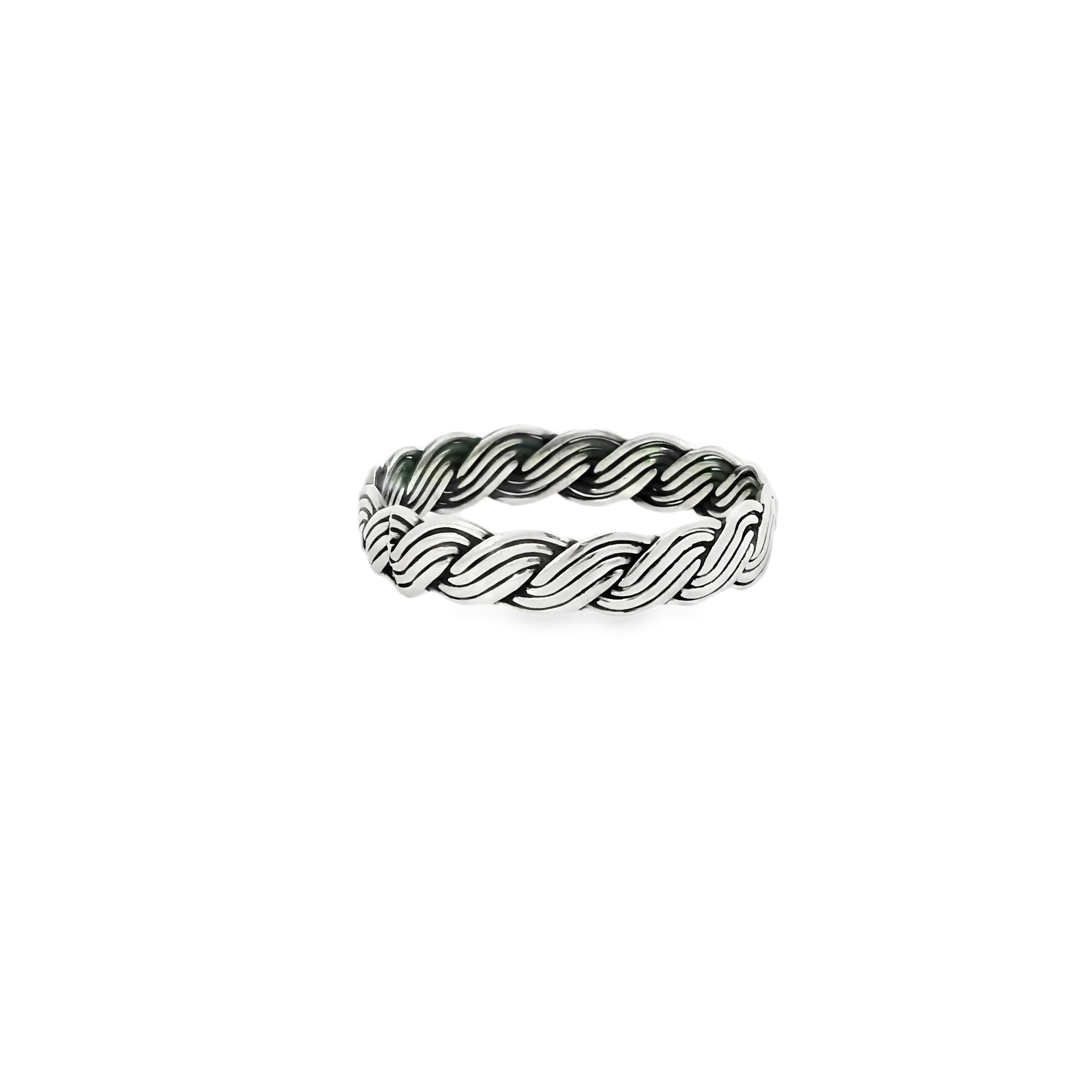 Sterling silver 925 basket weaver ring