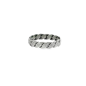 Sterling silver 925 basket weaver ring