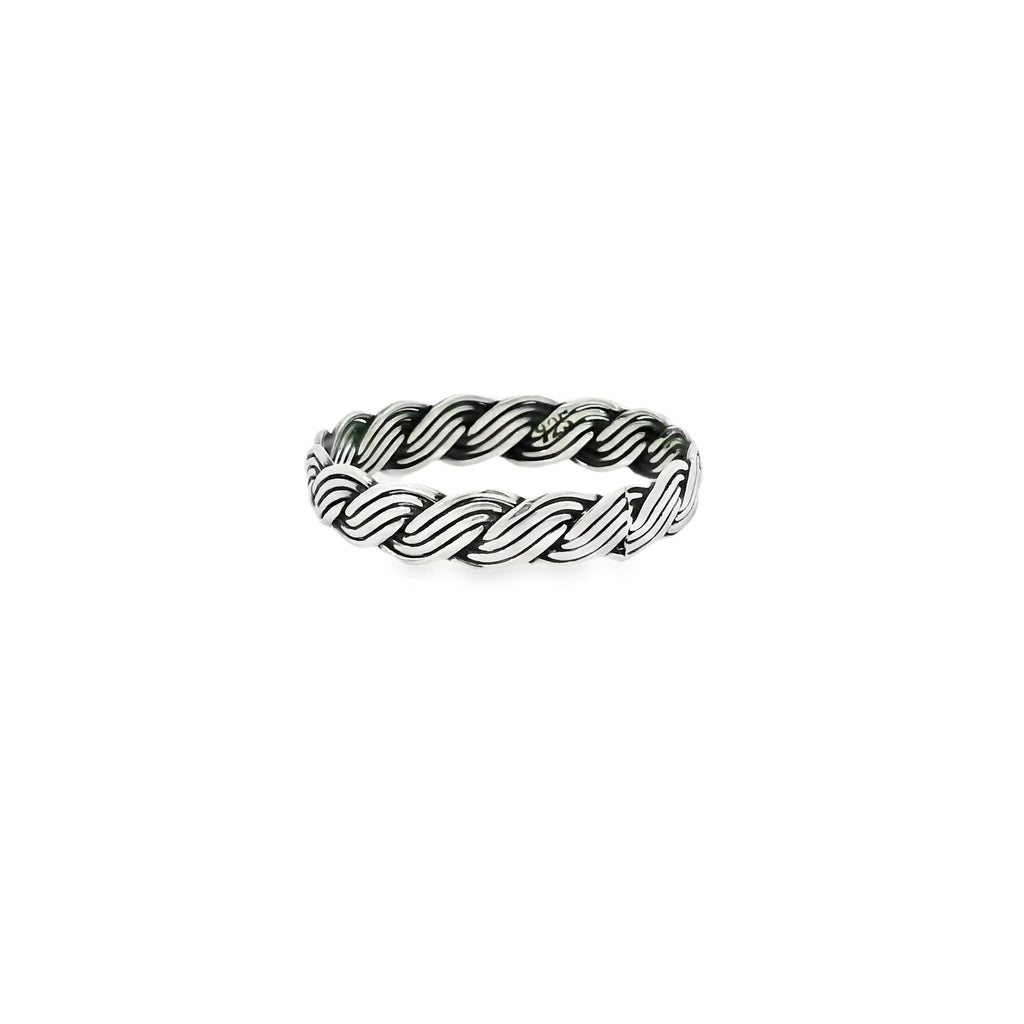 Sterling silver 925 basket weaver ring