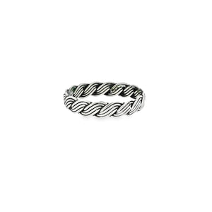 Sterling silver 925 basket weaver ring