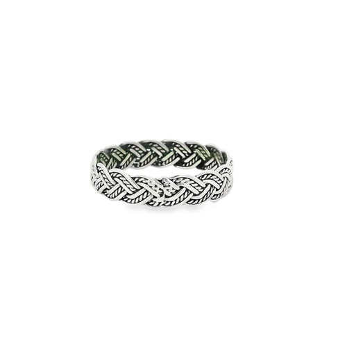 Sterling silver 925 basket weaver ring