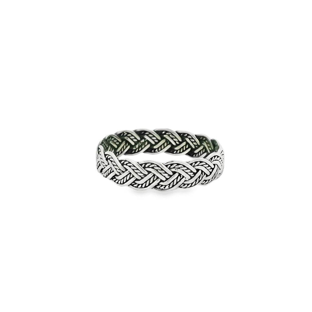 Sterling silver 925 basket weaver ring