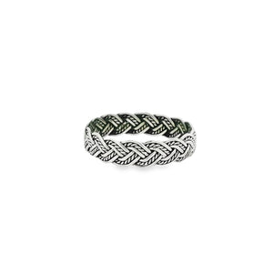 Sterling silver 925 basket weaver ring