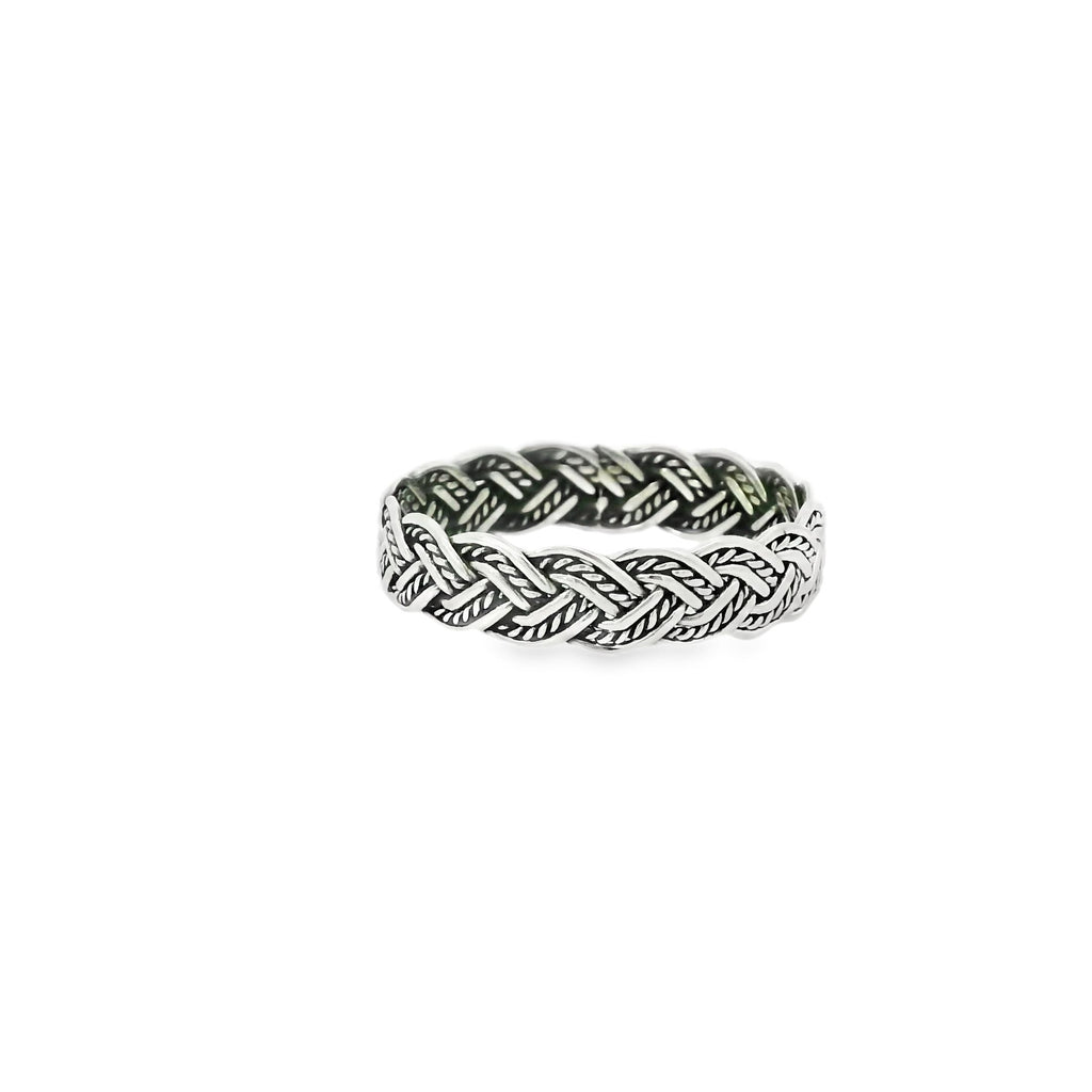 Sterling silver 925 basket weaver ring