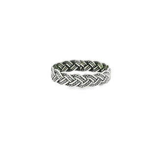 Sterling silver 925 basket weaver ring