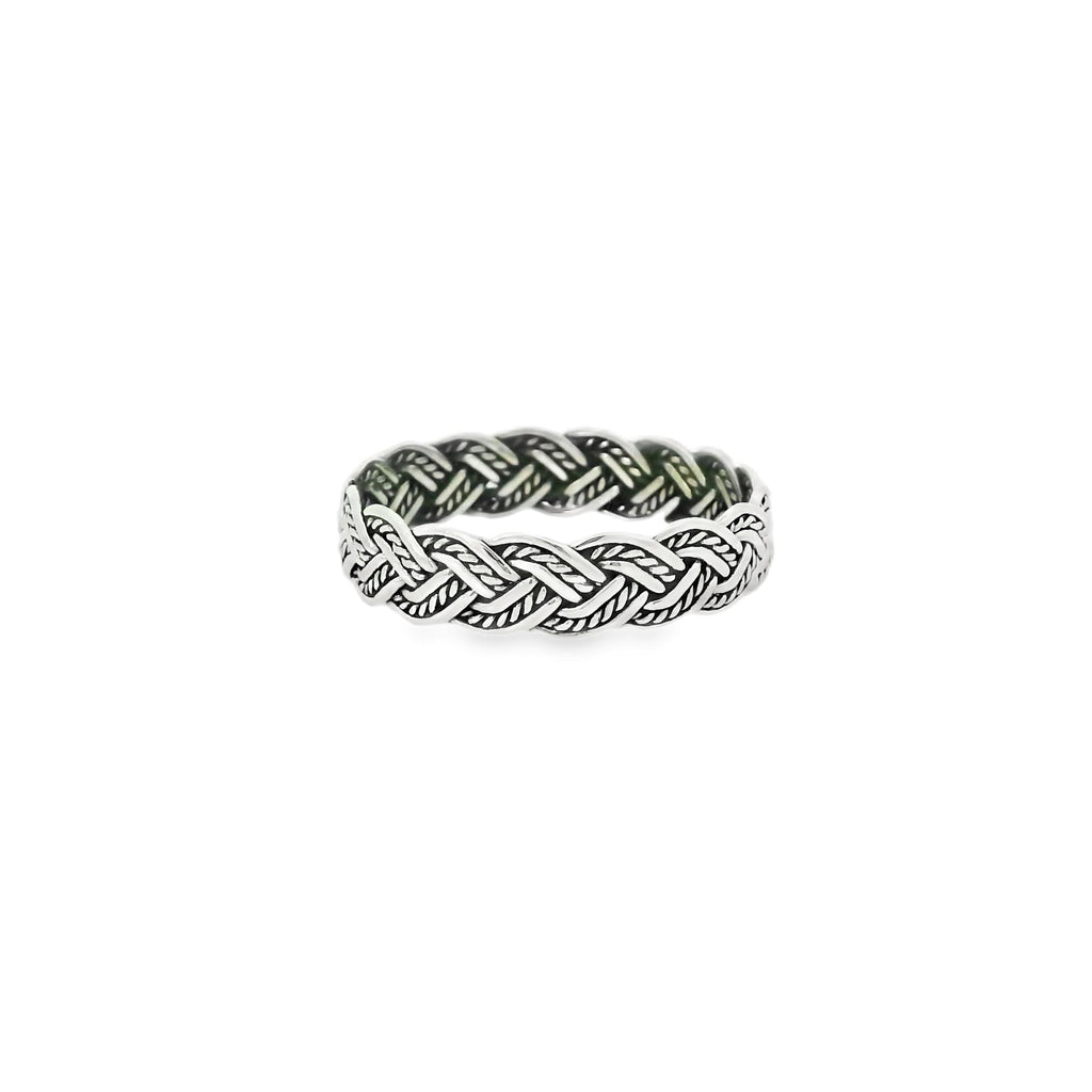 Sterling silver 925 basket weaver ring