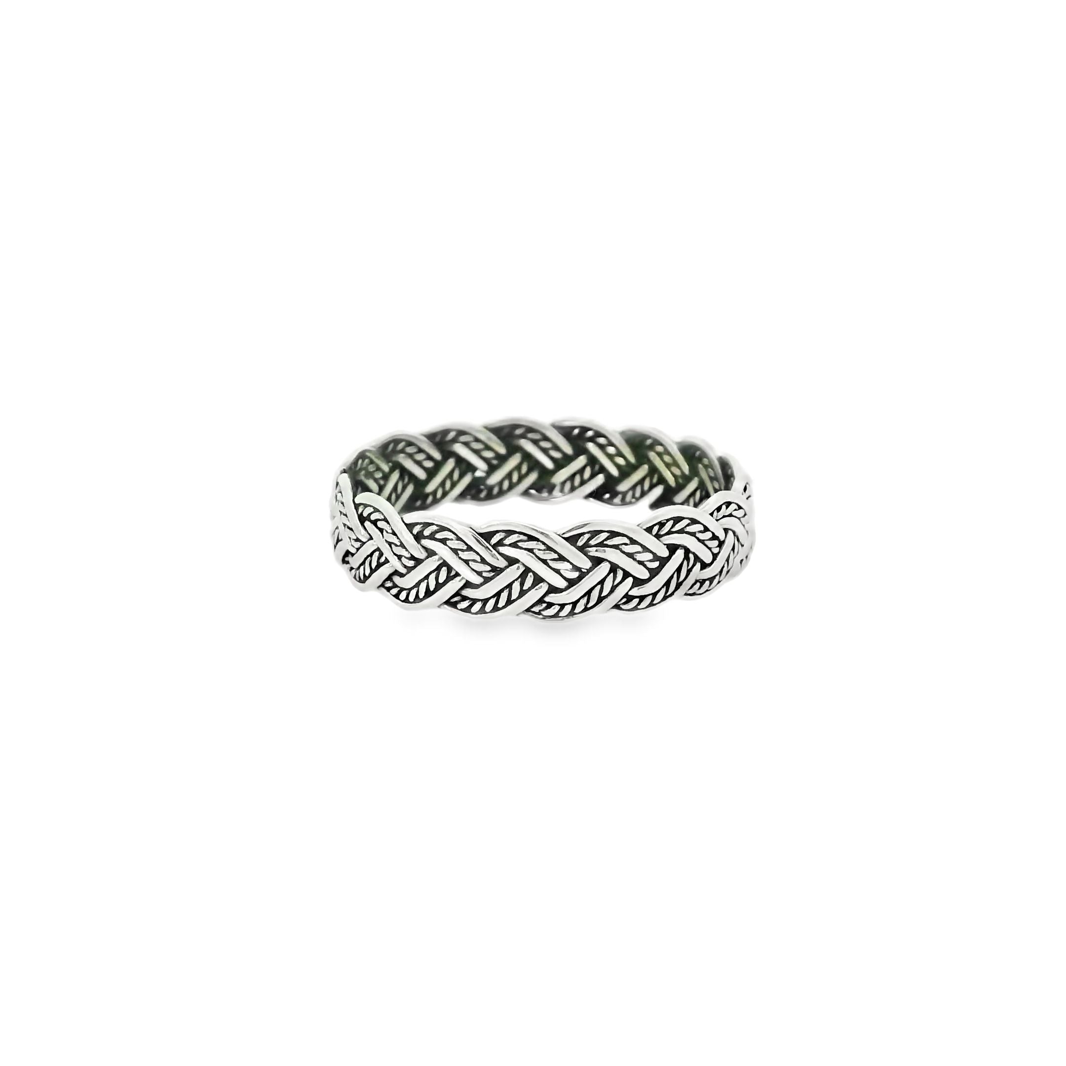 Sterling silver 925 basket weaver ring