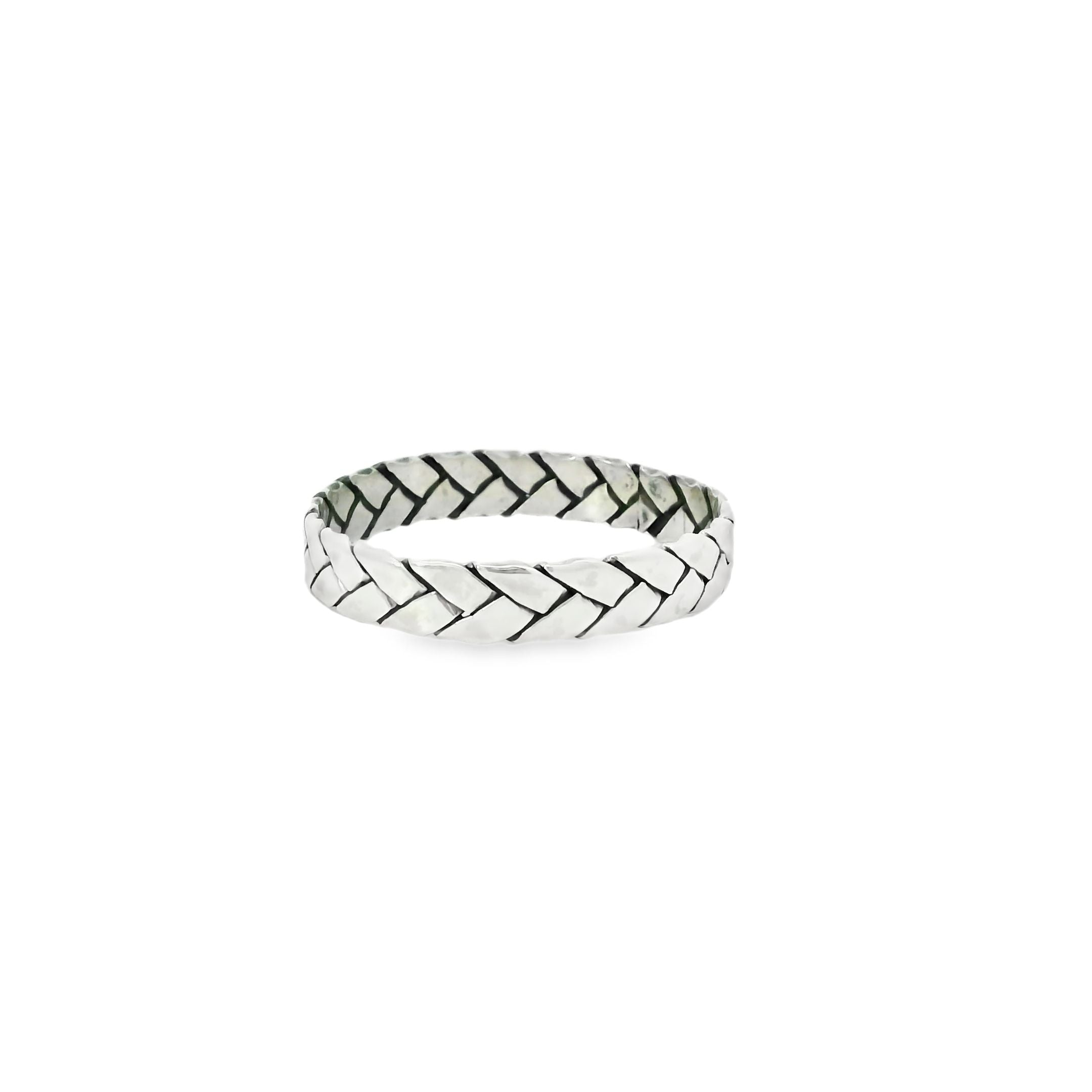 Sterling silver 925 basket weaver ring