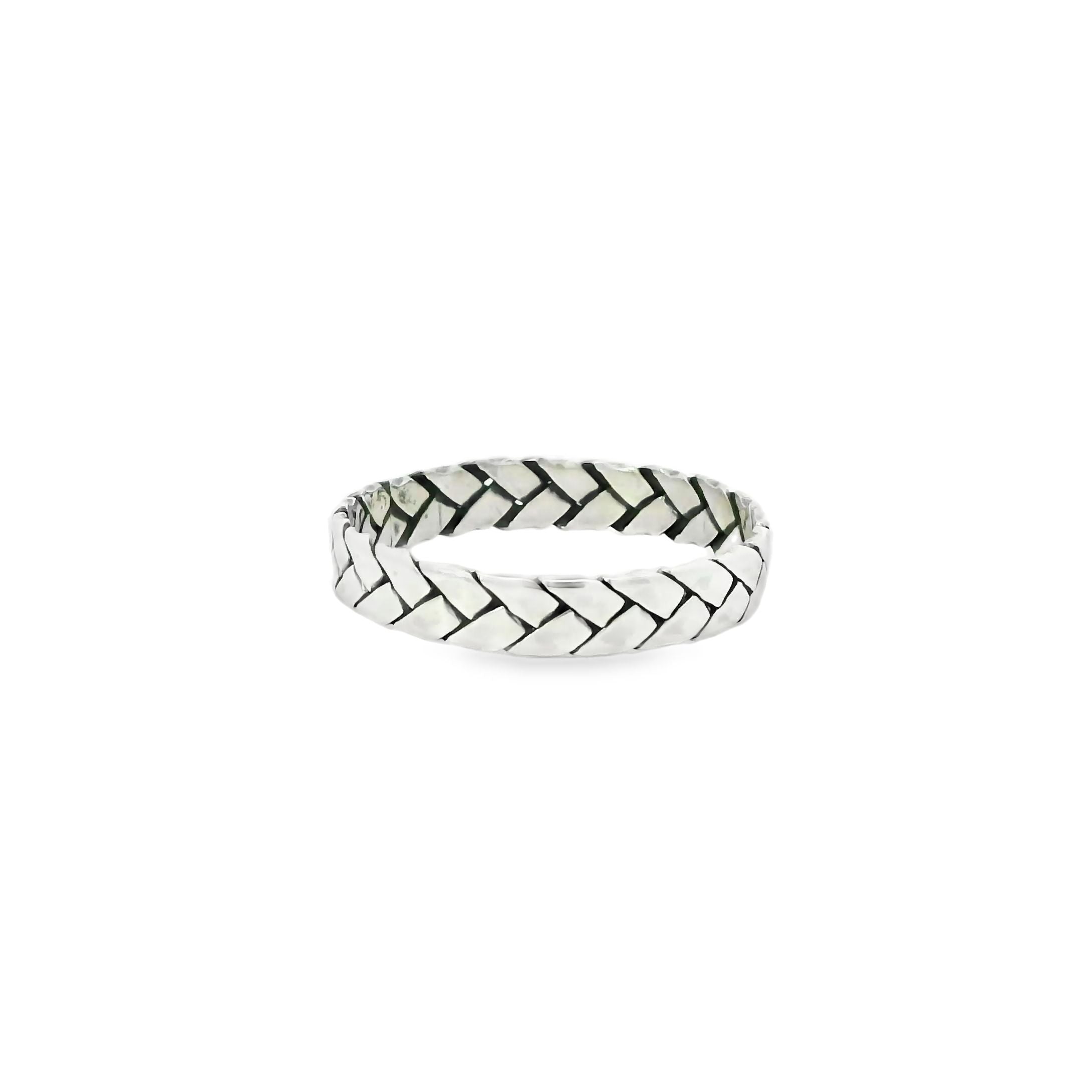 Sterling silver 925 basket weaver ring