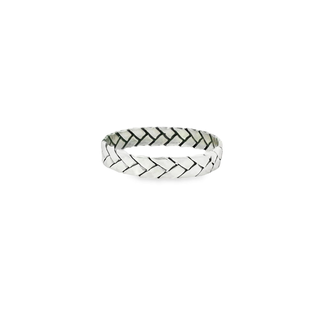 Sterling silver 925 basket weaver ring