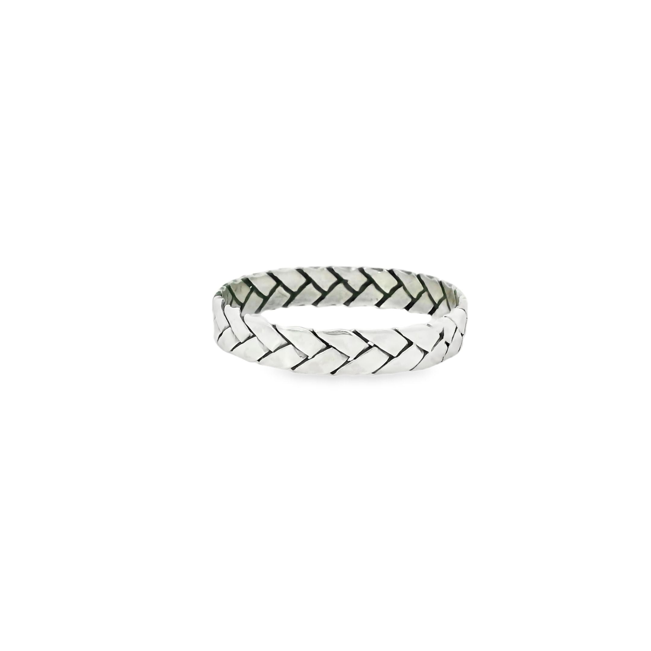 Sterling silver 925 basket weaver ring