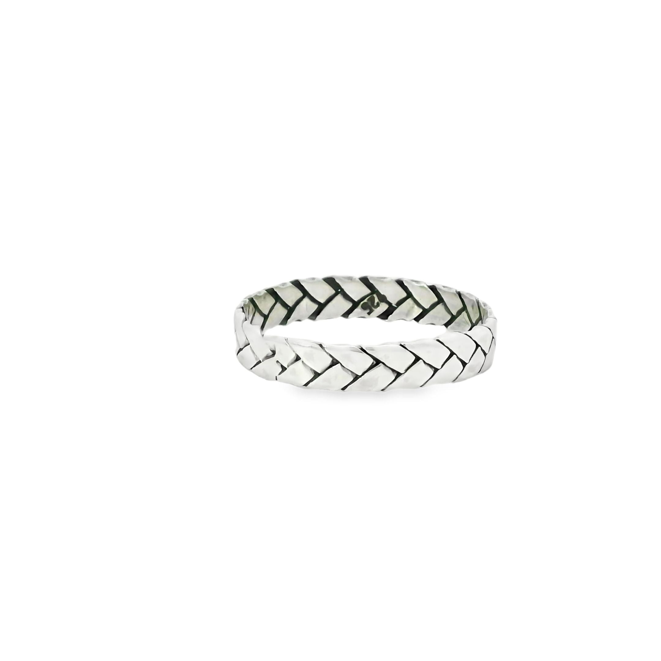 Sterling silver 925 basket weaver ring
