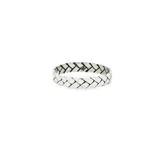 Sterling silver 925 basket weaver ring