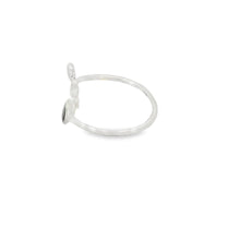Load image into Gallery viewer, Adjustable sterling silver black cat ring / enamel