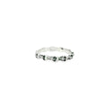Silver ring with skull on a white background