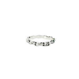 Sterling silver skull ring