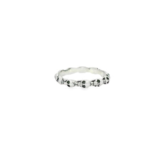 Sterling silver skull ring
