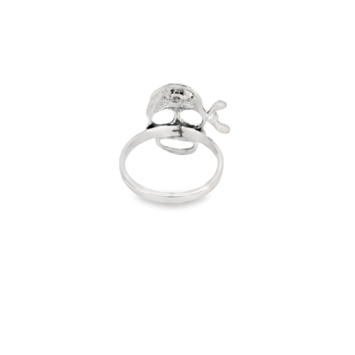Sterling silver pirate skull ring