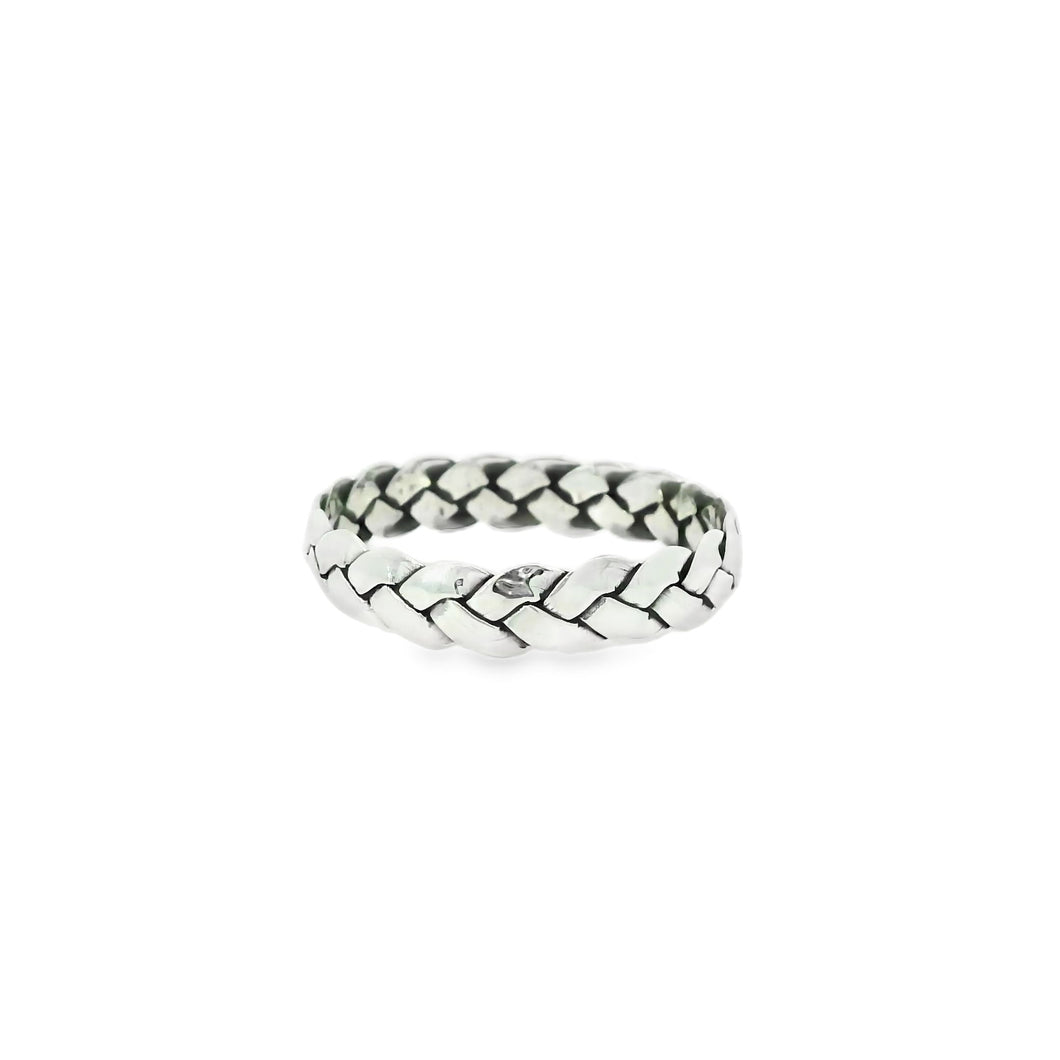 Sterling silver 925 basket weaver ring