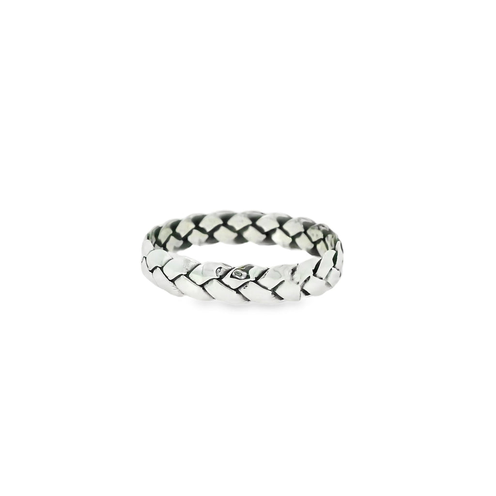 Sterling silver 925 basket weaver ring