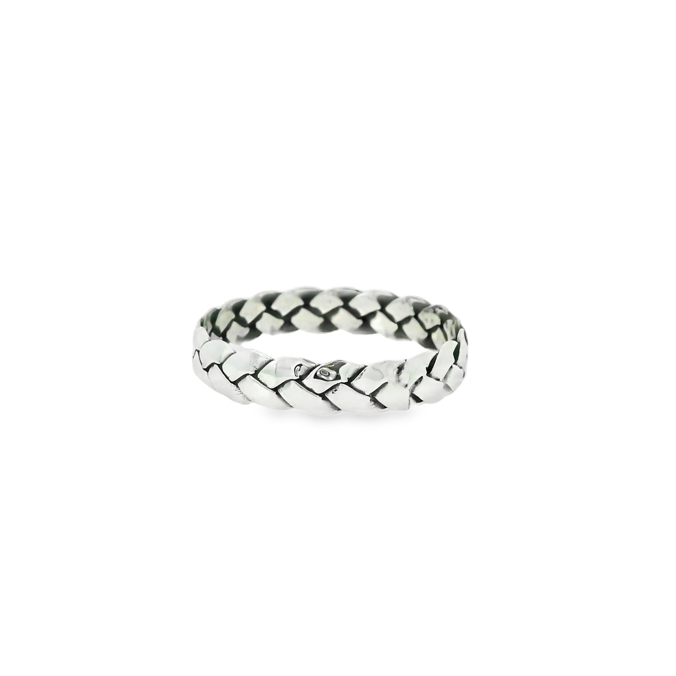 Sterling silver 925 basket weaver ring