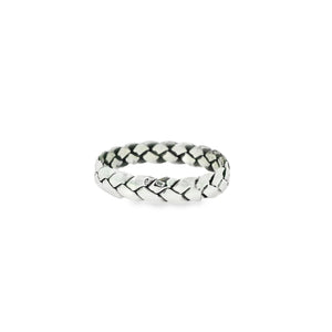Sterling silver 925 basket weaver ring