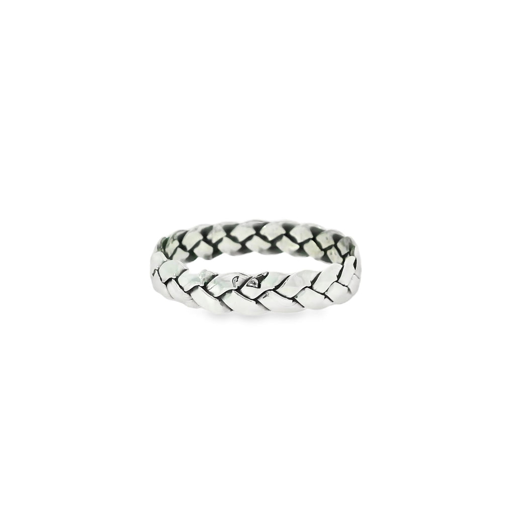 Sterling silver 925 basket weaver ring