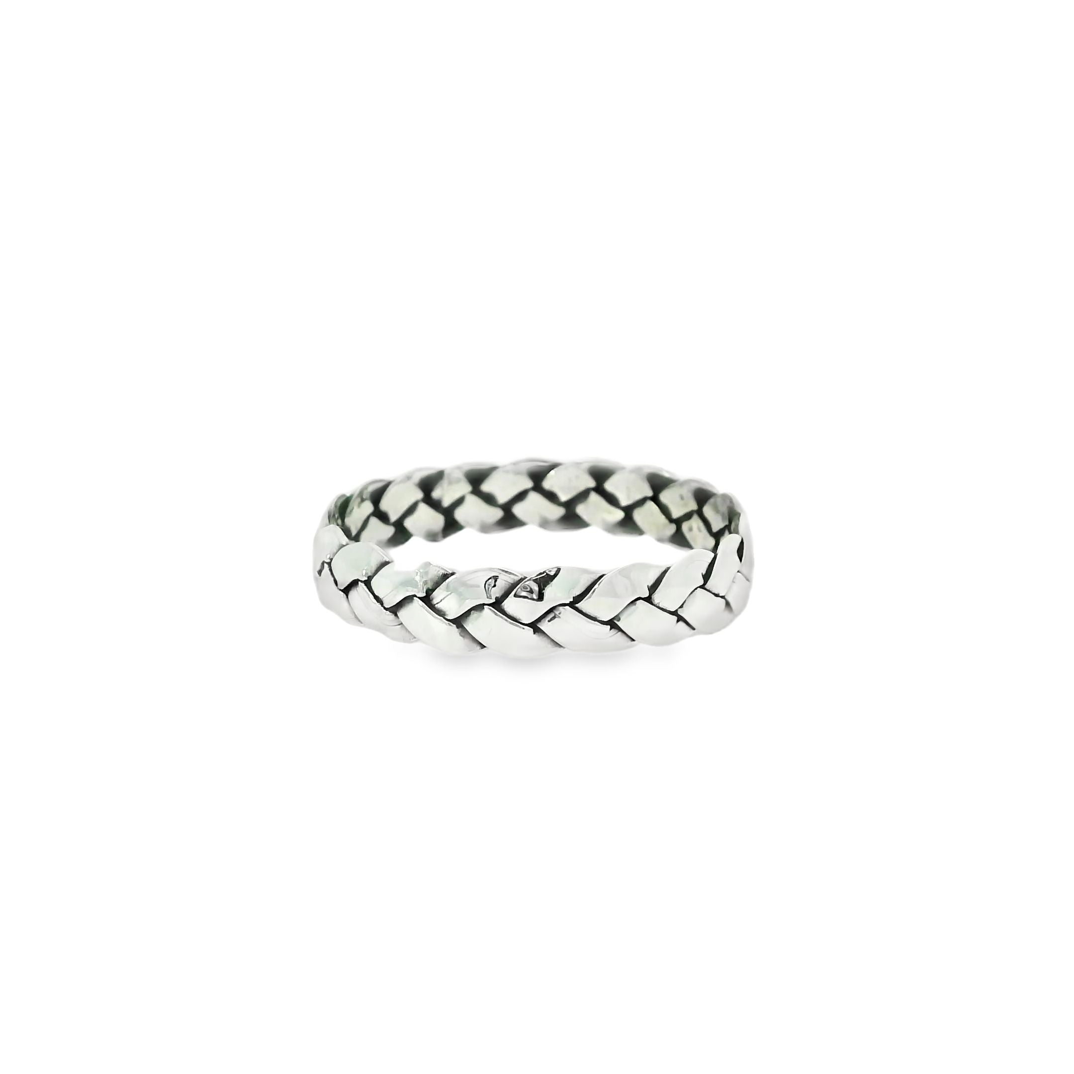 Sterling silver 925 basket weaver ring