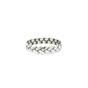 Sterling silver 925 basket weaver ring