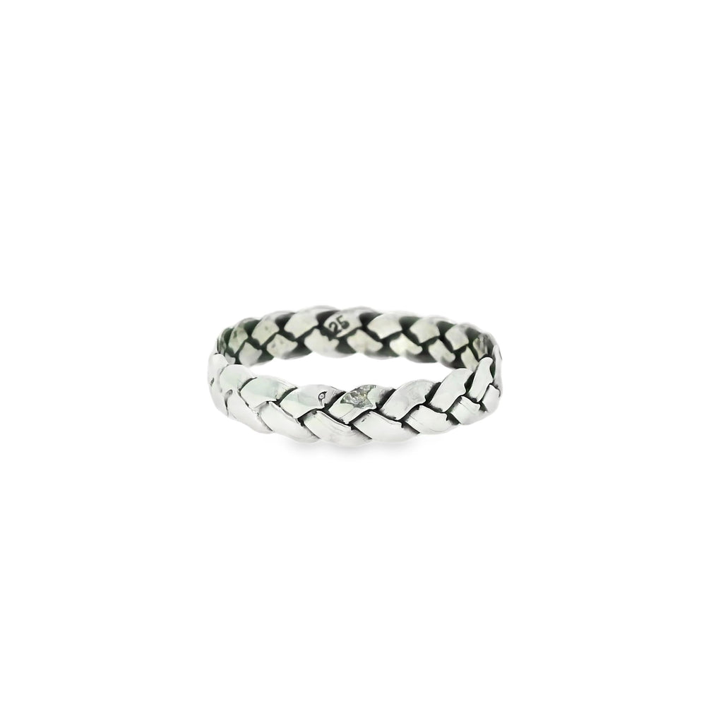 Sterling silver 925 basket weaver ring