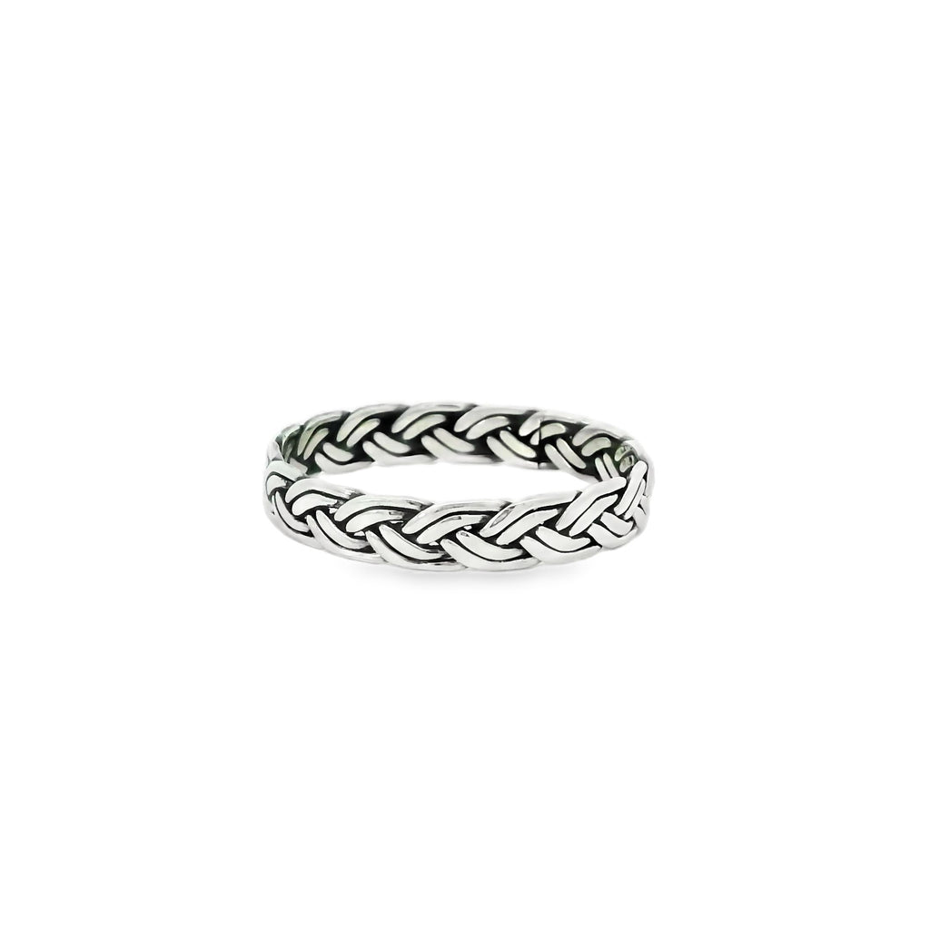 Sterling silver 925 basket weaver ring