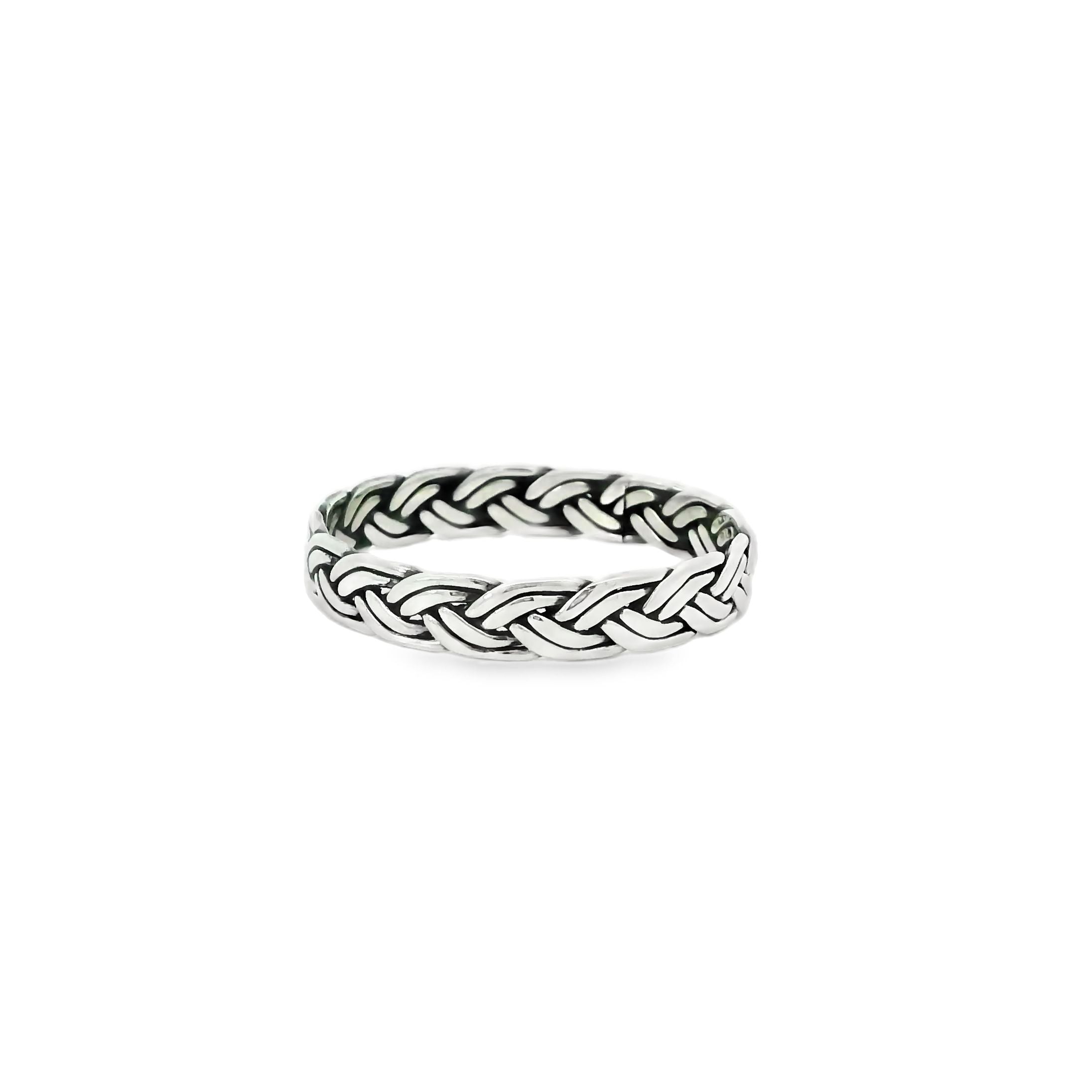 Sterling silver 925 basket weaver ring