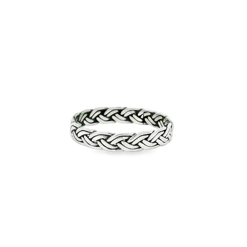 Sterling silver 925 basket weaver ring