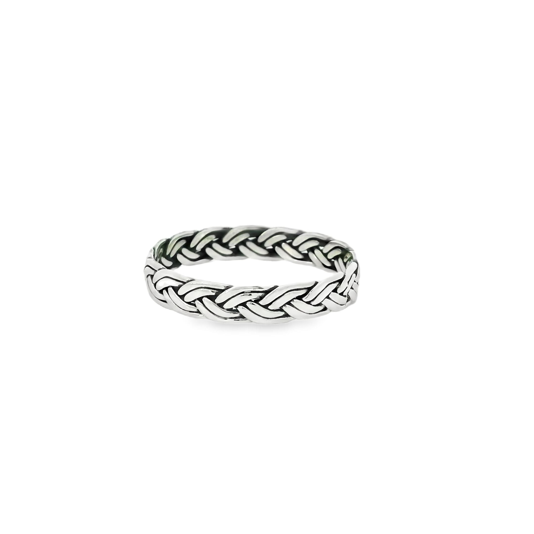 Sterling silver 925 basket weaver ring