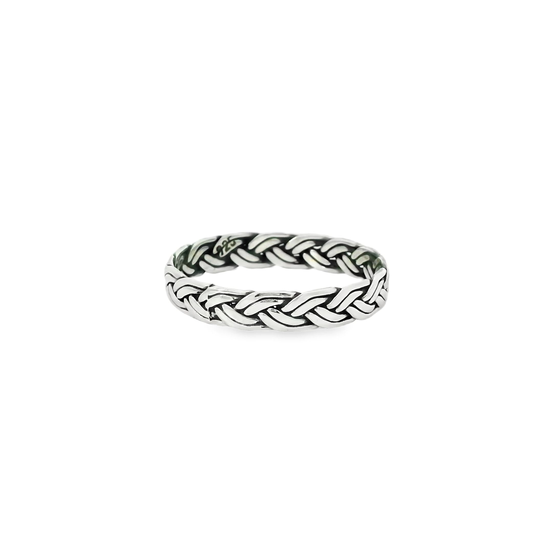 Sterling silver 925 basket weaver ring