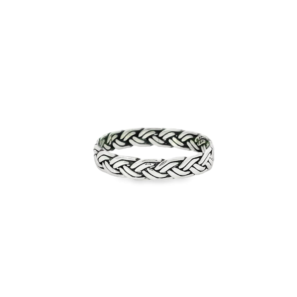 Sterling silver 925 basket weaver ring