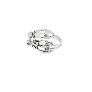 Sterling silver alien skeleton ring