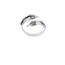 Load image into Gallery viewer, Sterling silver two feathers ring