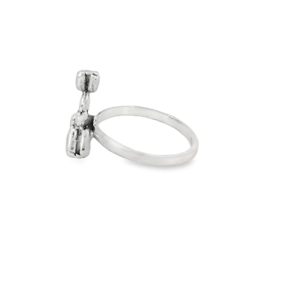 Sterling silver balloon dog ring