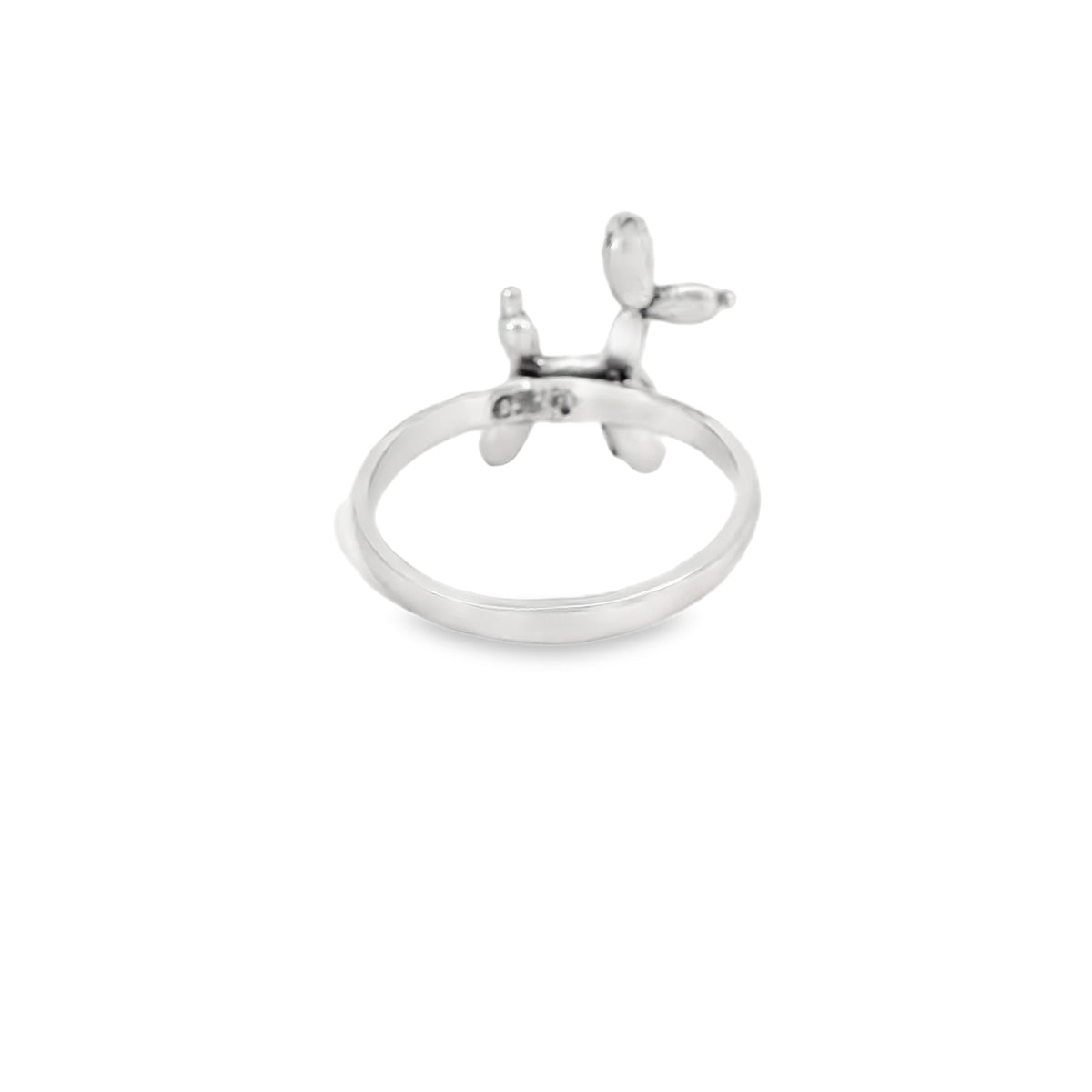 Sterling silver balloon dog ring