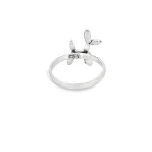 Sterling silver balloon dog ring