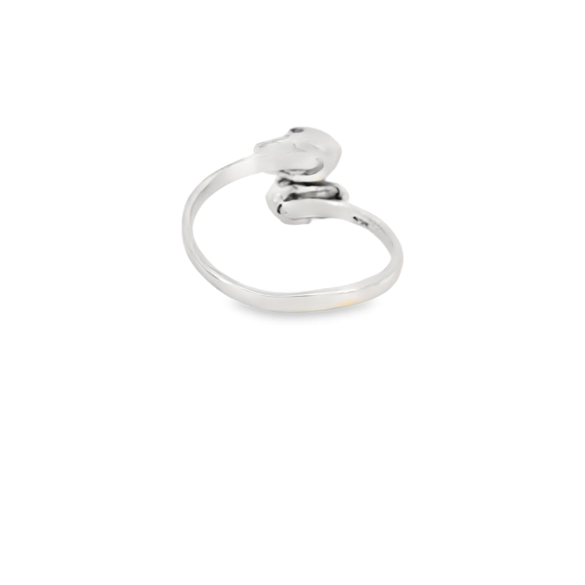 Sterling silver double skull ring