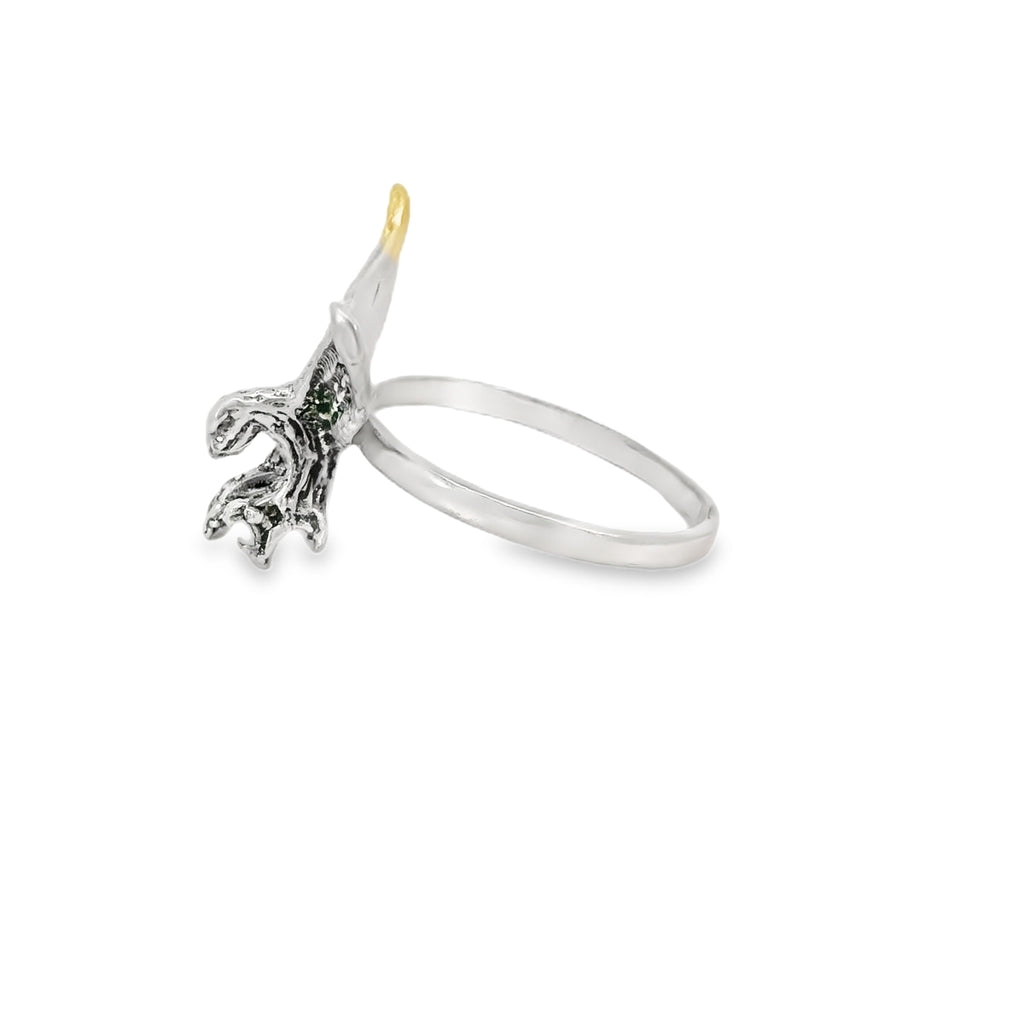 Sterling silver eagle ring