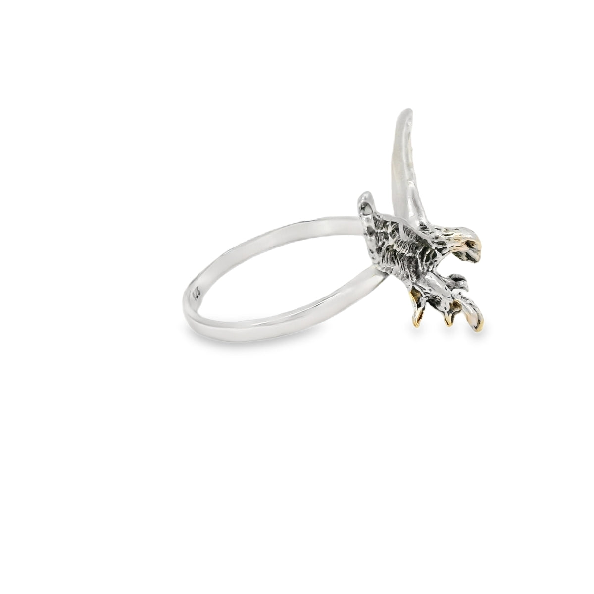 Sterling silver eagle ring