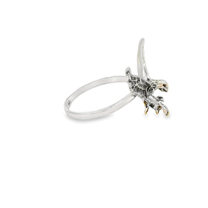Sterling silver eagle ring