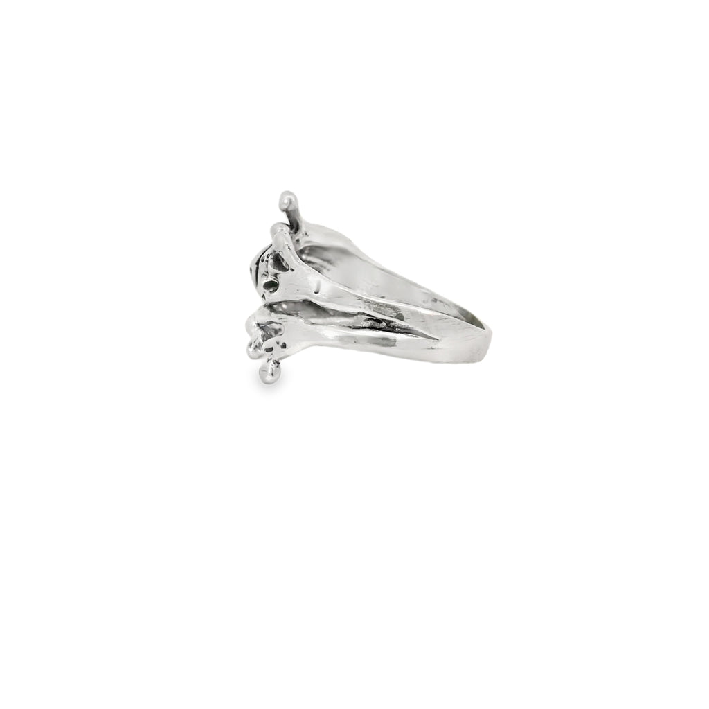 Sterling silver frog ring